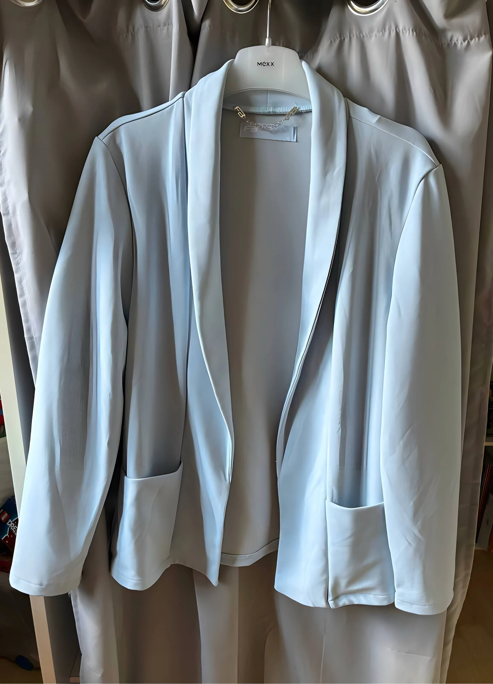 Blazer fluide femme M bleu ciel